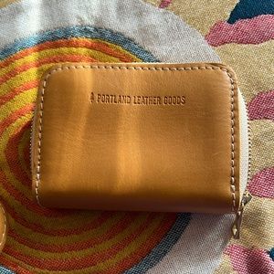 Portland leather sunflower small zip wallet lightly used